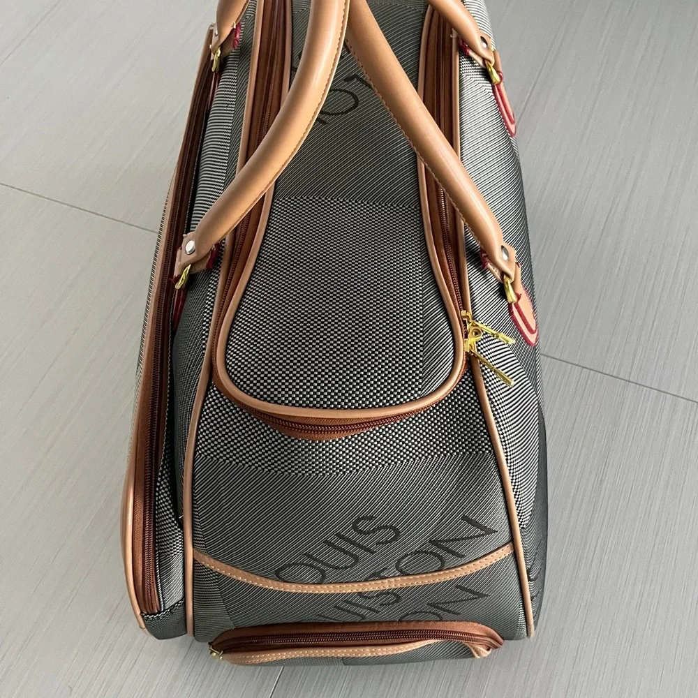 Louis Vuitton Brown and Black Travel Bag